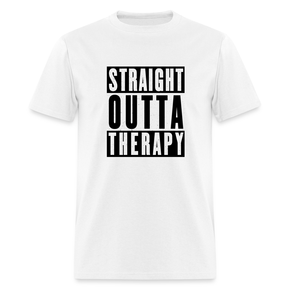 STRAIGHT OUTTA THERAPY TEE - white