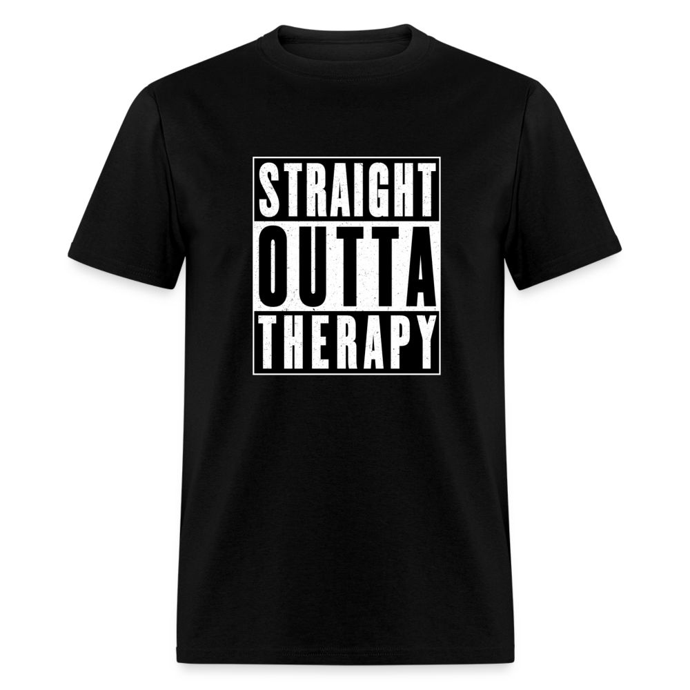 STRAIGHT OUTTA THERAPY TEE - black