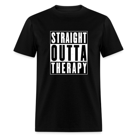 STRAIGHT OUTTA THERAPY TEE - black