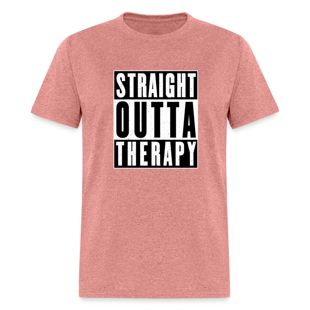 STRAIGHT OUTTA THERAPY TEE - heather mauve