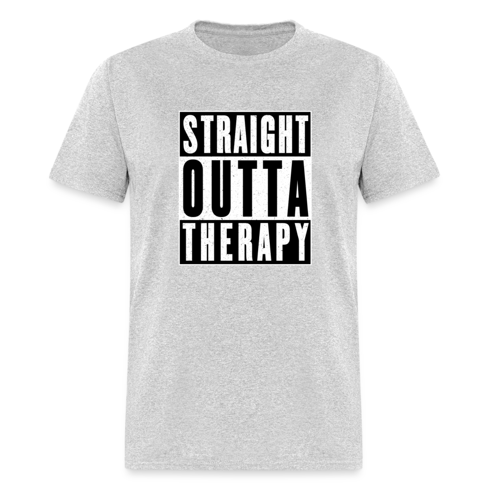 STRAIGHT OUTTA THERAPY TEE - heather gray