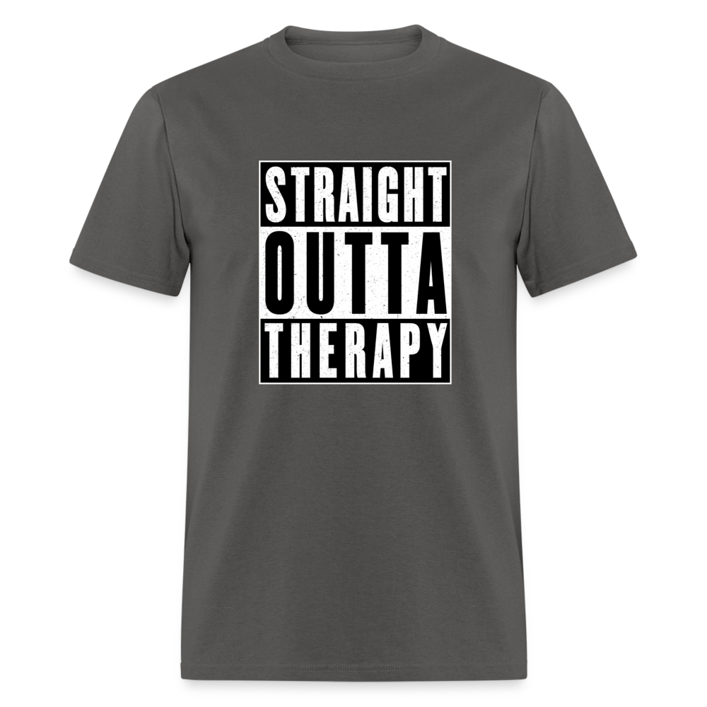 STRAIGHT OUTTA THERAPY TEE - charcoal