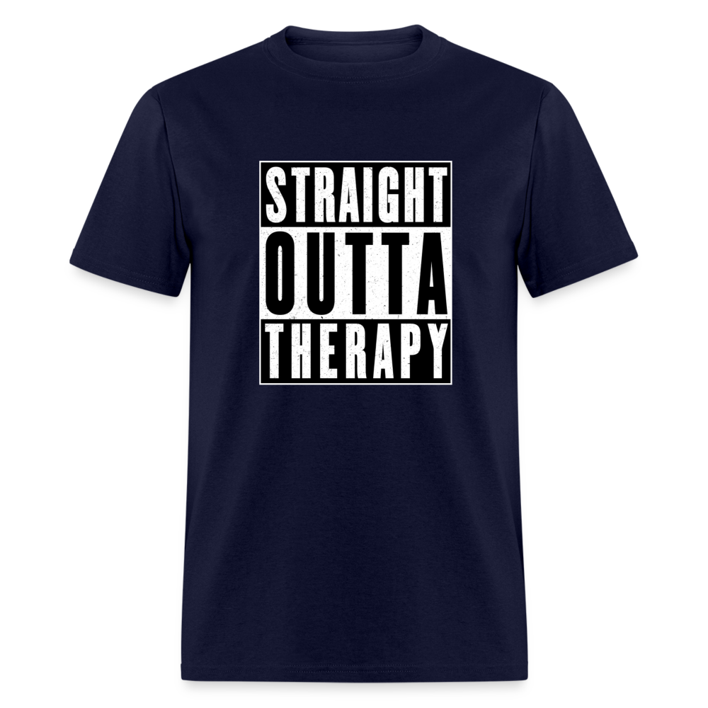 STRAIGHT OUTTA THERAPY TEE - navy