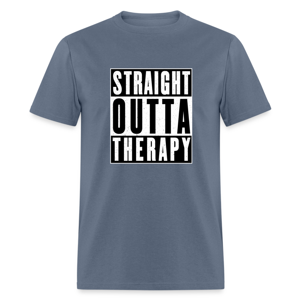 STRAIGHT OUTTA THERAPY TEE - denim