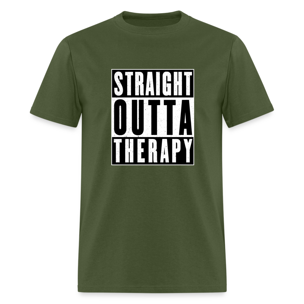 STRAIGHT OUTTA THERAPY TEE - military green