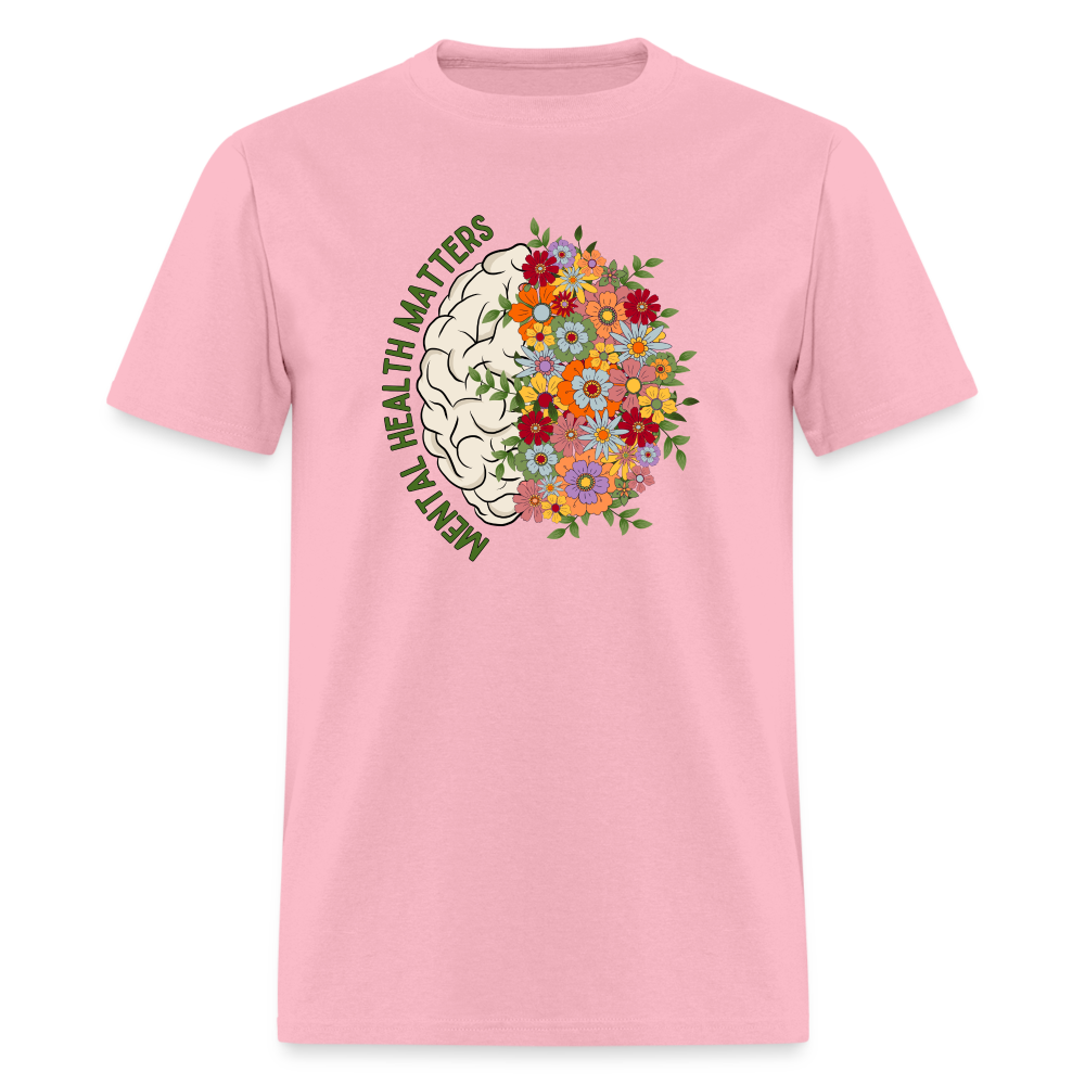 MENTAL HEALTH FLOWERS TEE - pink