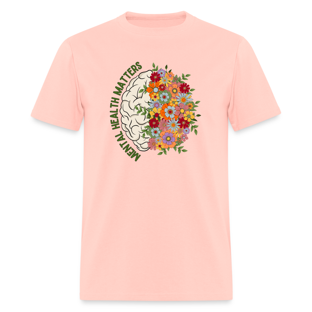 MENTAL HEALTH FLOWERS TEE - blush pink 