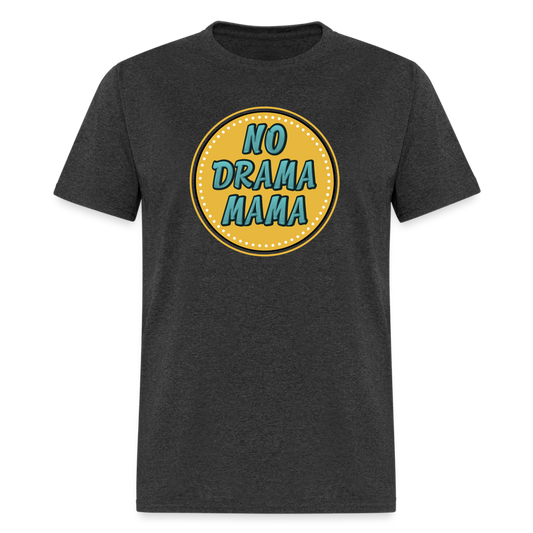 NO DRAMA MAMA TEE - heather black