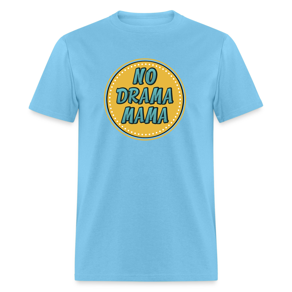 NO DRAMA MAMA TEE - aquatic blue