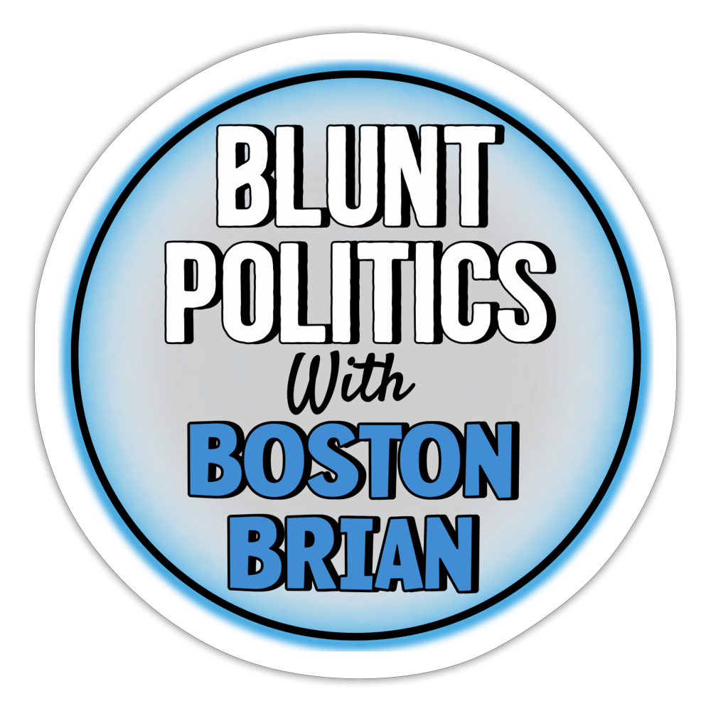 BLUNT POLITICS STICKER - white matte