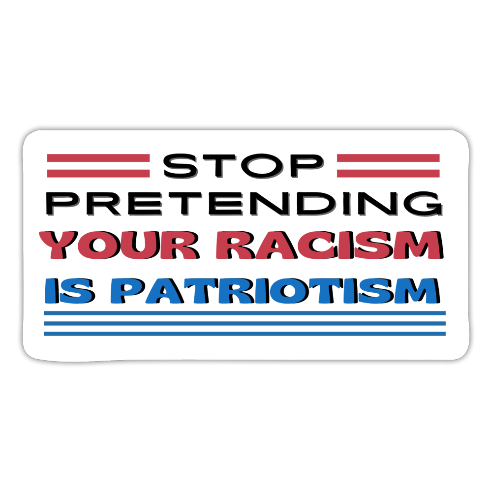 RACISM STICKER - white matte