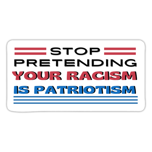 RACISM STICKER - white matte