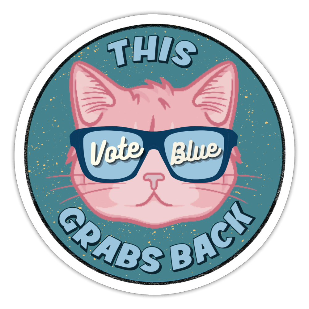 GRABS BACK STICKER - white matte