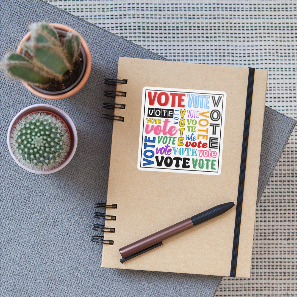 VOTE STICKER - white matte