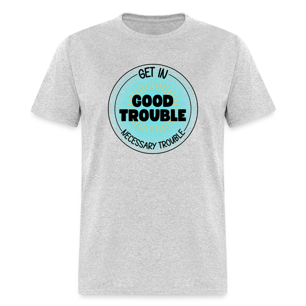 GOOD TROUBLE TEE - heather gray