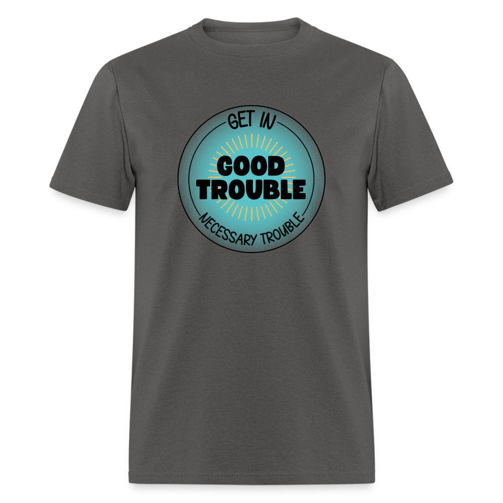 GOOD TROUBLE TEE - charcoal