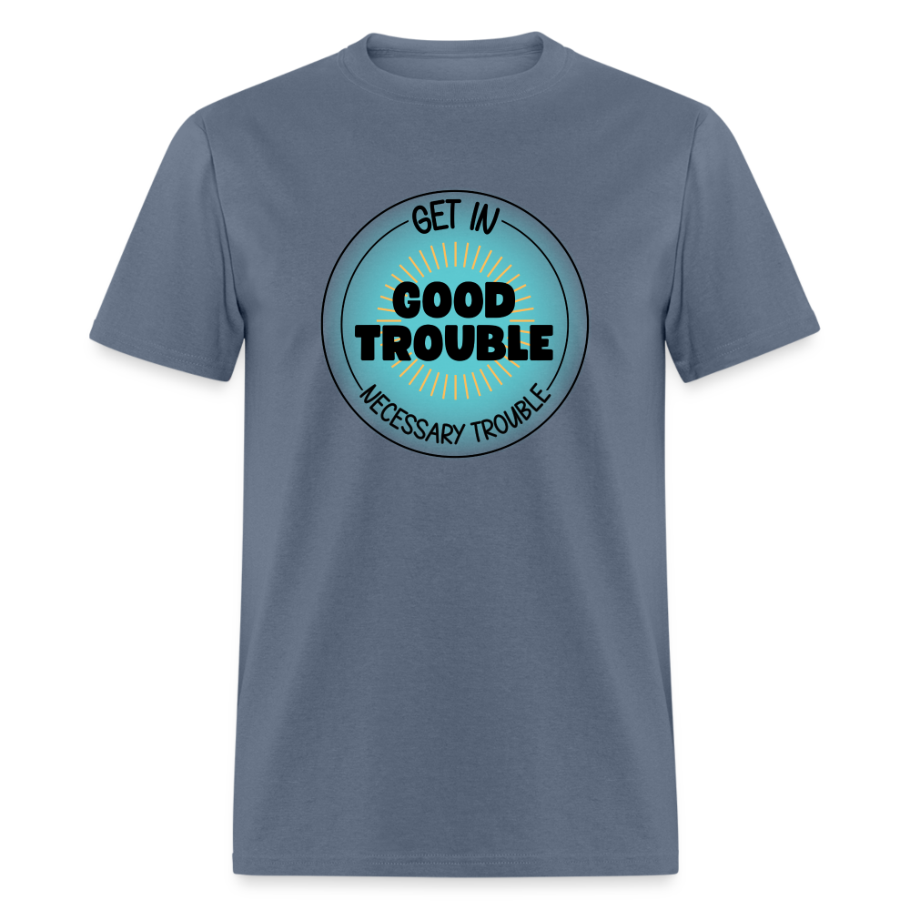 GOOD TROUBLE TEE - denim