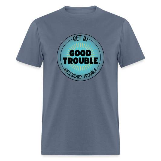 GOOD TROUBLE TEE - denim