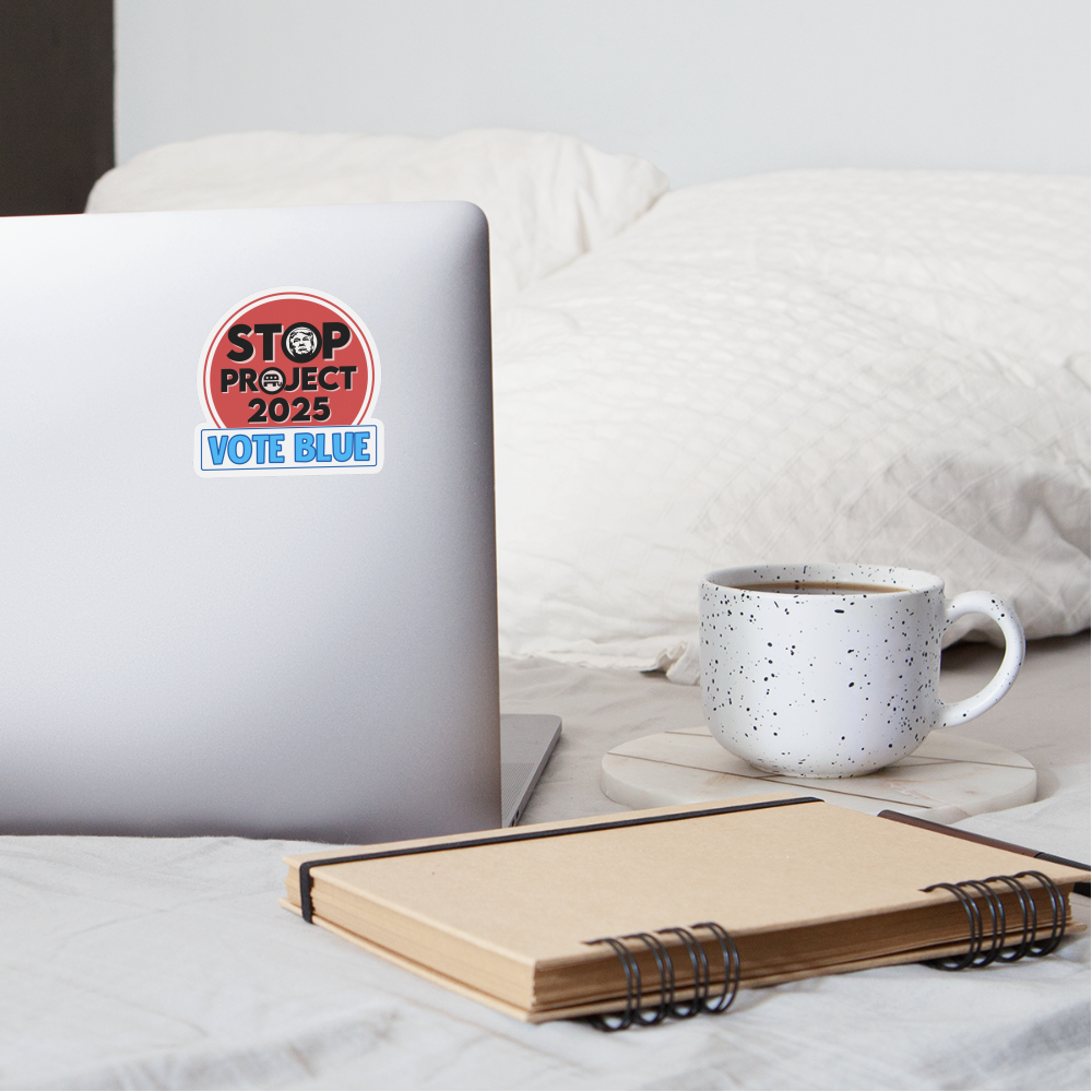 STOP PROJECT 2025 STICKER - white matte